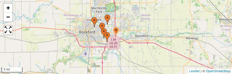 Related schools map