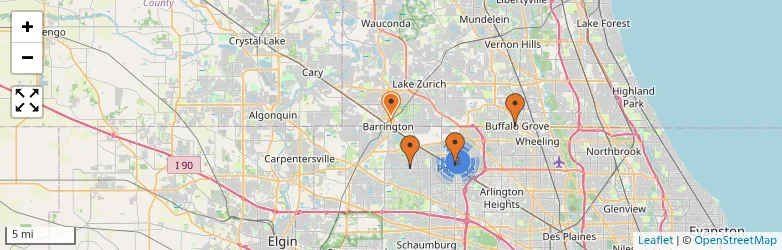 Related schools map