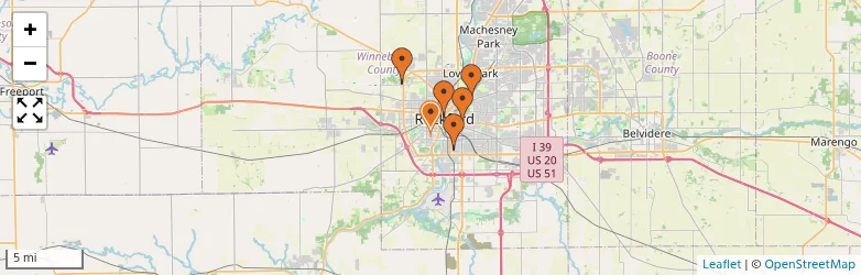 Related schools map