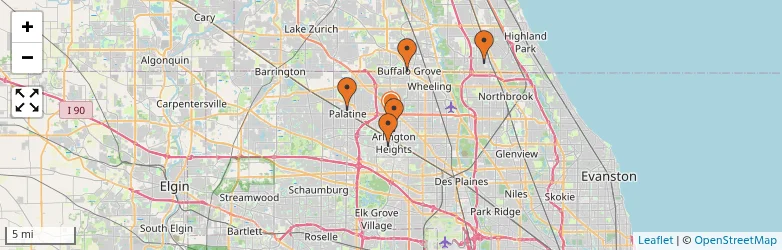 Related schools map