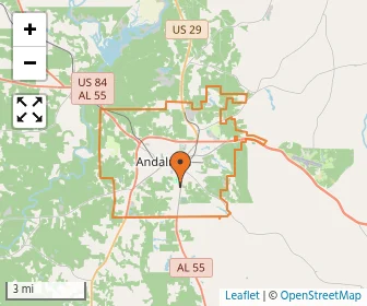 Area schools map