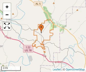 Area schools map