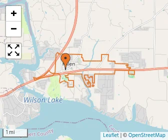Area schools map