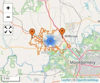 Area schools map