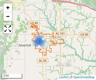 Area schools map