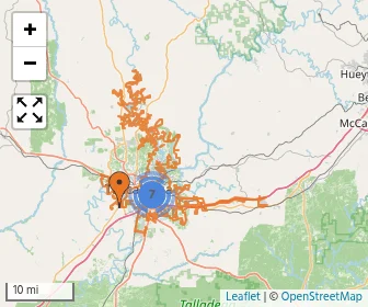 Area schools map