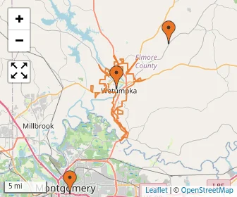 Area schools map