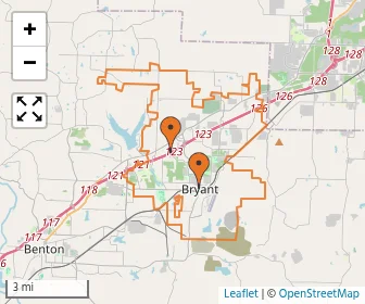 Area schools map