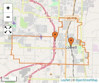 Area schools map
