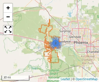 Area schools map