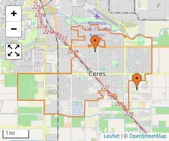 Area schools map