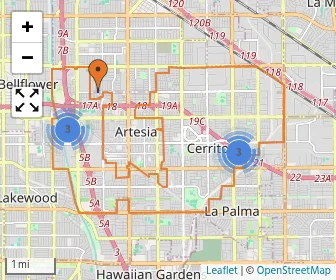 Area schools map