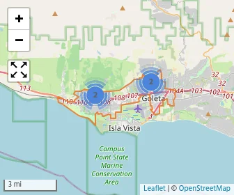 Area schools map