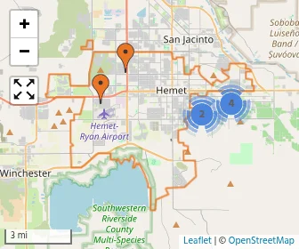 Area schools map