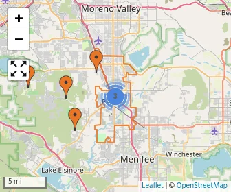 Area schools map