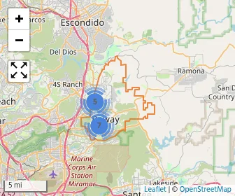 Area schools map