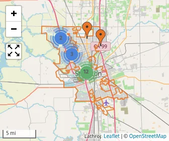 Area schools map
