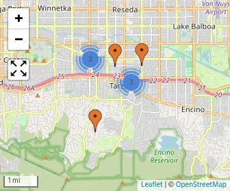 Area schools map