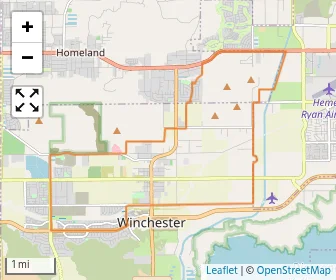 Area schools map