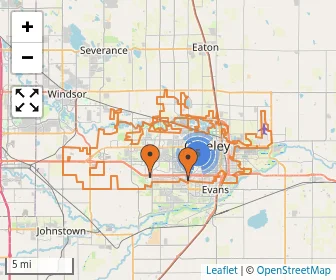Area schools map