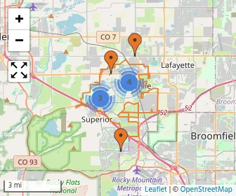 Area schools map