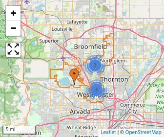 Area schools map