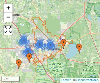Area schools map
