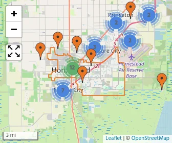 Area schools map