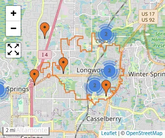 Area schools map
