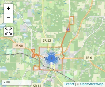 Area schools map
