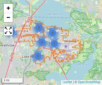 Area schools map