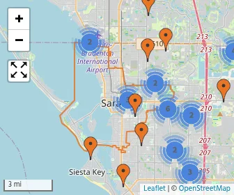 Area schools map