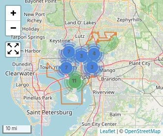 Area schools map