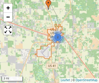 Area schools map