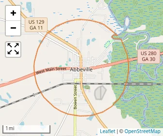 Area schools map