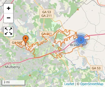 Area schools map
