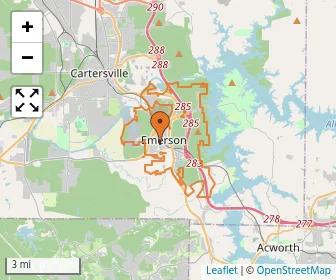 Area schools map