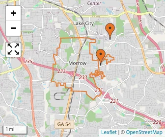 Area schools map