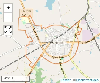 Area schools map