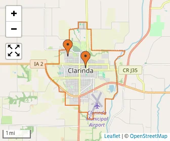Area schools map