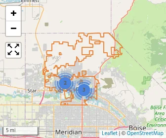 Area schools map
