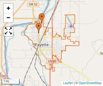 Area schools map