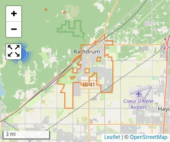 Area schools map