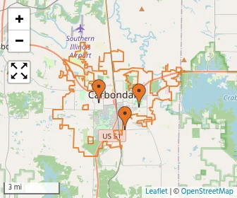 Area schools map