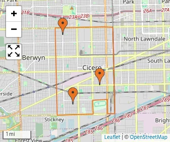 Area schools map