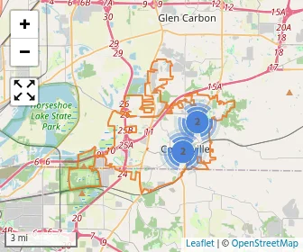 Area schools map