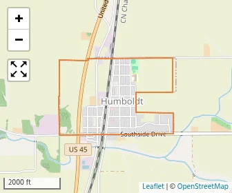 Area schools map
