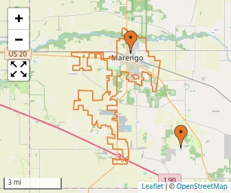 Area schools map