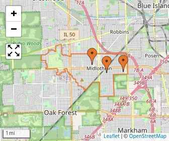 Area schools map