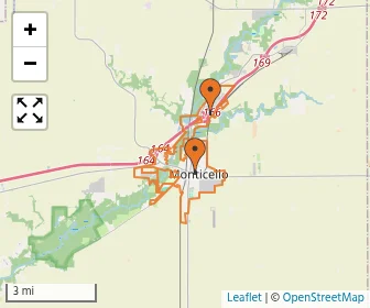 Area schools map